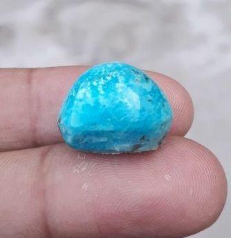 Natural Certified Turquoise - Blue Matrix Turquoise - Shajri Feroza-26ct-19x15mm Natural Certified Turquoise - Blue Matrix Turquoise - Shajri Feroza-26ct-19x15mm