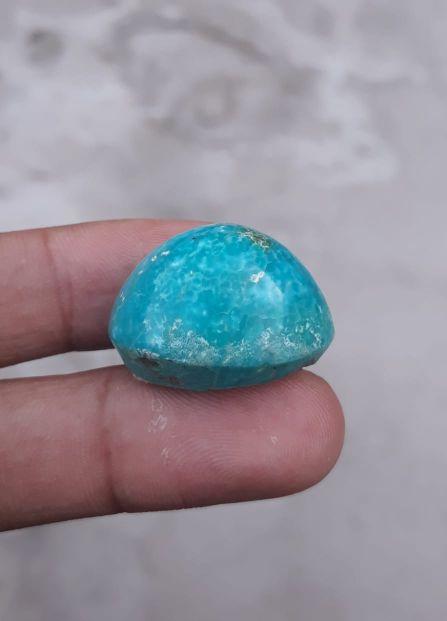 Natural Certified Turquoise - Blue Matrix Turquoise - Shajri Feroza-57ct-27x20mm Natural Certified Turquoise - Blue Matrix Turquoise - Shajri Feroza-57ct-27x20mm