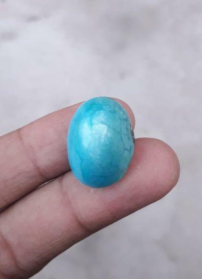 36ct Natural Certified Turquoise  - Blue Matrix Turquoise - Shajri Feroza-36ct-22x16 mm 36ct Natural Certified Turquoise  - Blue Matrix Turquoise - Shajri Feroza-36ct-22x16 mm