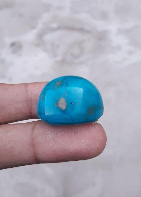 Natural Certified Turquoise with Pyrite - Blue Matrix Turquoise - Shajri Feroza-74ct-27x20mm Natural Certified Turquoise with Pyrite - Blue Matrix Turquoise - Shajri Feroza-74ct-27x20mm