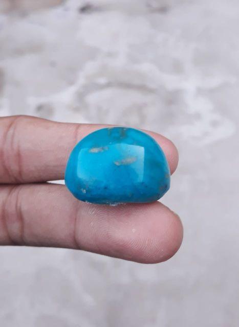 Natural Certified Turquoise with Pyrite - Blue Matrix Turquoise - Shajri Feroza-74ct-27x20mm Natural Certified Turquoise with Pyrite - Blue Matrix Turquoise - Shajri Feroza-74ct-27x20mm