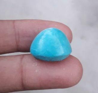 Natural Certified Turquoise  - Blue Turquoise - Shajri Feroza-26ct-20x16 mm Natural Certified Turquoise  - Blue Turquoise - Shajri Feroza-26ct-20x16 mm