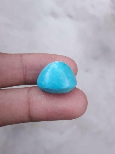Natural Certified Turquoise  - Blue Turquoise - Shajri Feroza-26ct-20x16 mm Natural Certified Turquoise  - Blue Turquoise - Shajri Feroza-26ct-20x16 mm