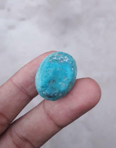 Natural Certified Turquoise- Blue Matrix Turquoise - Shajri Feroza-41ct-24x18mm Natural Certified Turquoise- Blue Matrix Turquoise - Shajri Feroza-41ct-24x18mm