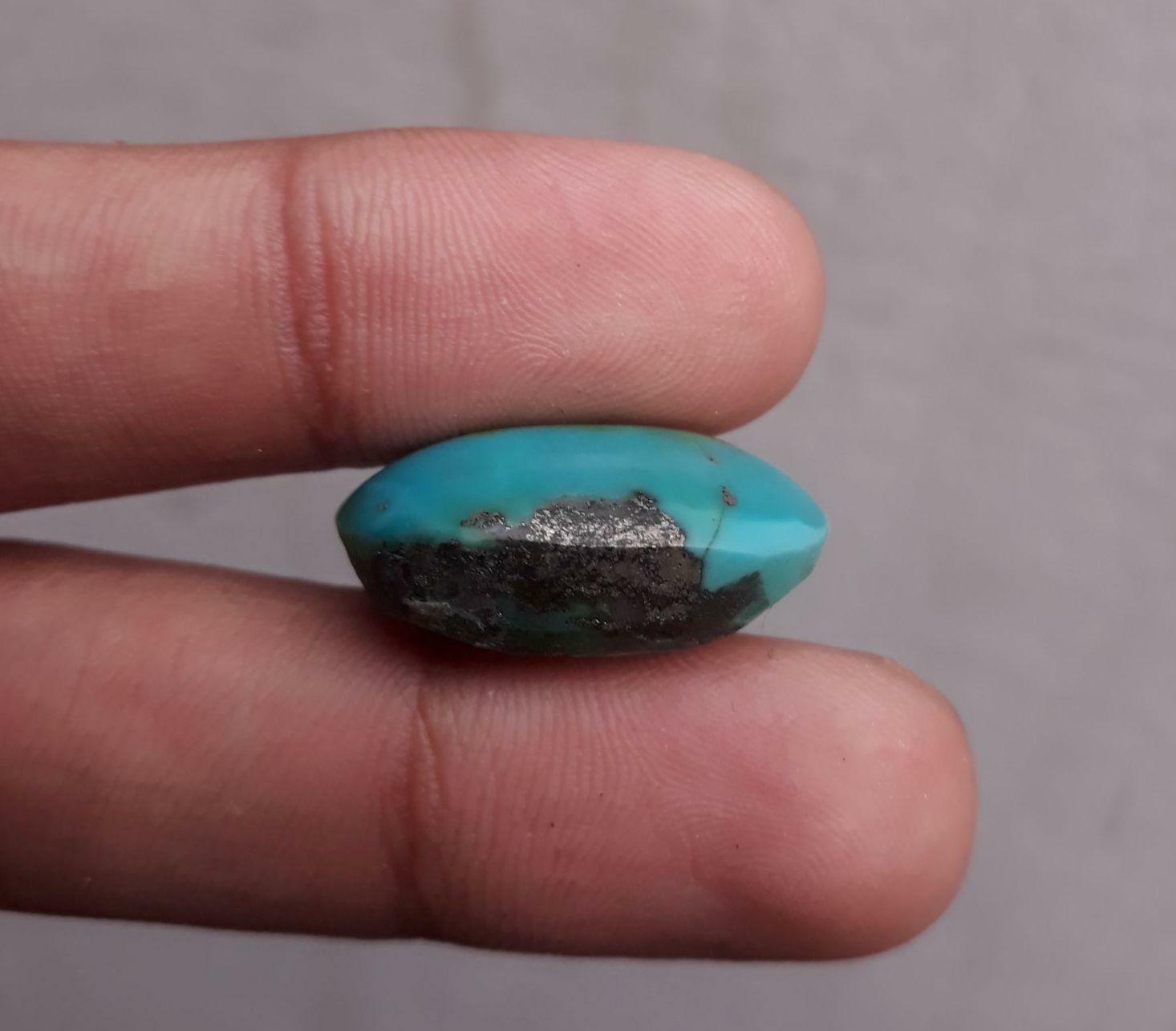 25.05ct Morenci Turquoise - Natural Turquoise  - Blue Green Turquoise - Shajri Feroza - 24x16mm 25.05ct Morenci Turquoise - Natural Turquoise  - Blue Green Turquoise - Shajri Feroza - 24x16mm