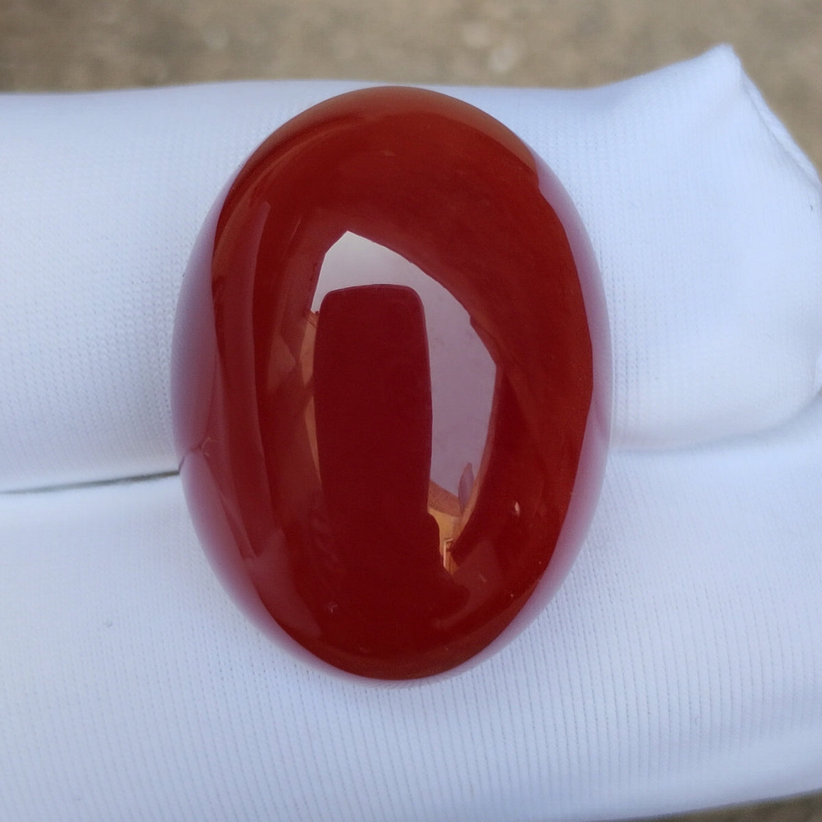 Natural Red Aqeeq from Yaman - Red Carnelian Cabochon Yamani - 35ct