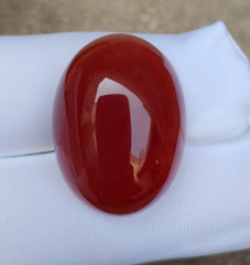 Natural Red Aqeeq from Yaman - Red Carnelian Cabochon Yamani - 35ct