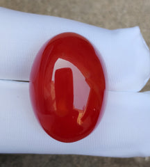 Natural Red Aqeeq from Yaman - Red Carnelian Cabochon Yamani - 44ct