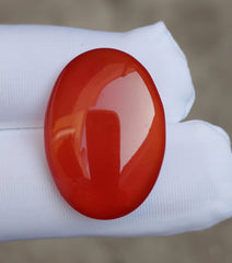 Natural Red Aqeeq from Yaman - Red Carnelian Cabochon Yamani - 21 ct