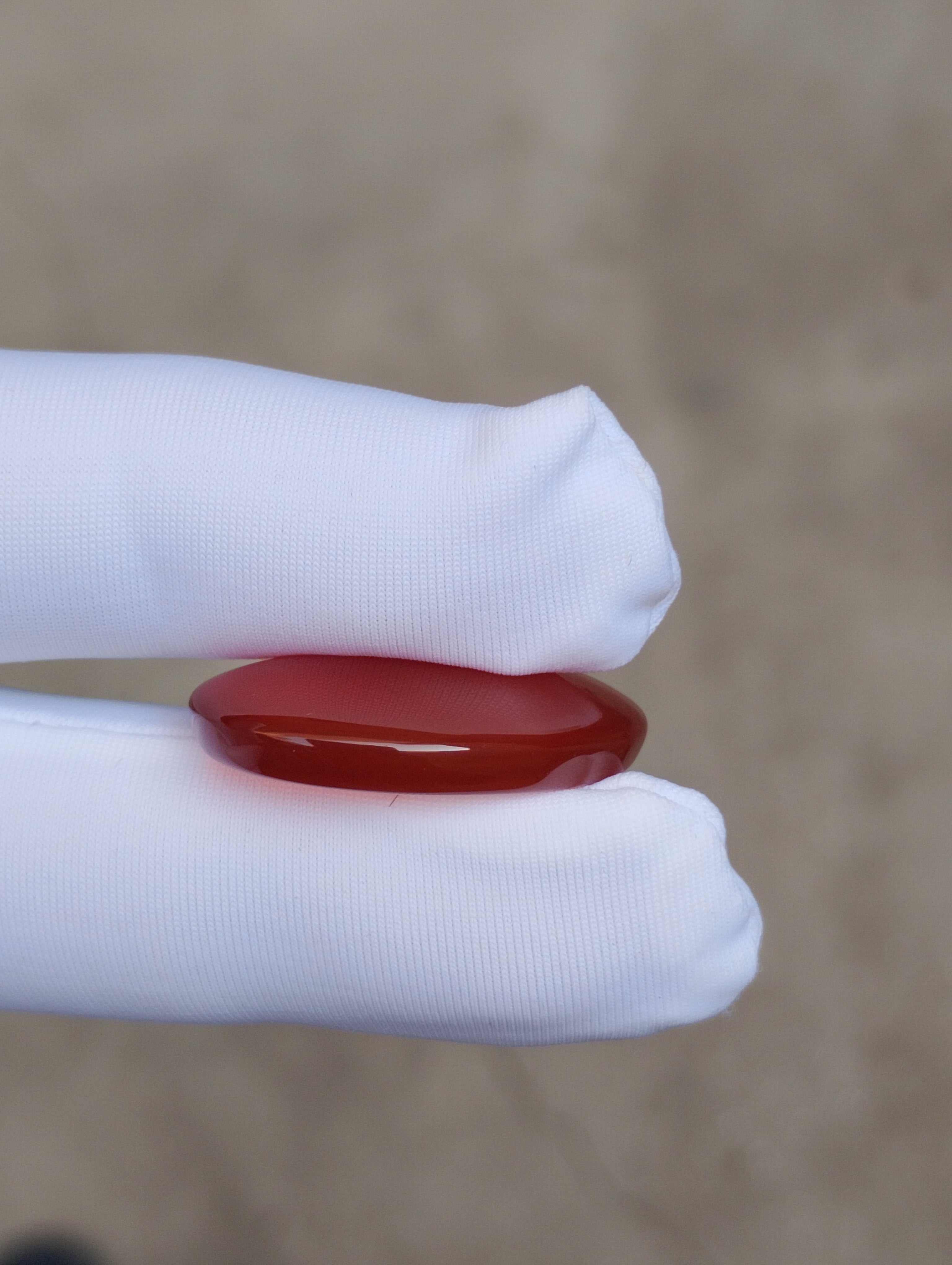 Natural Red Aqeeq from Yaman - Red Carnelian Cabochon Yamani - 21 ct