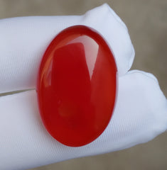 Natural Red Aqeeq from Yaman - Red Carnelian Cabochon Yamani - 30 ct