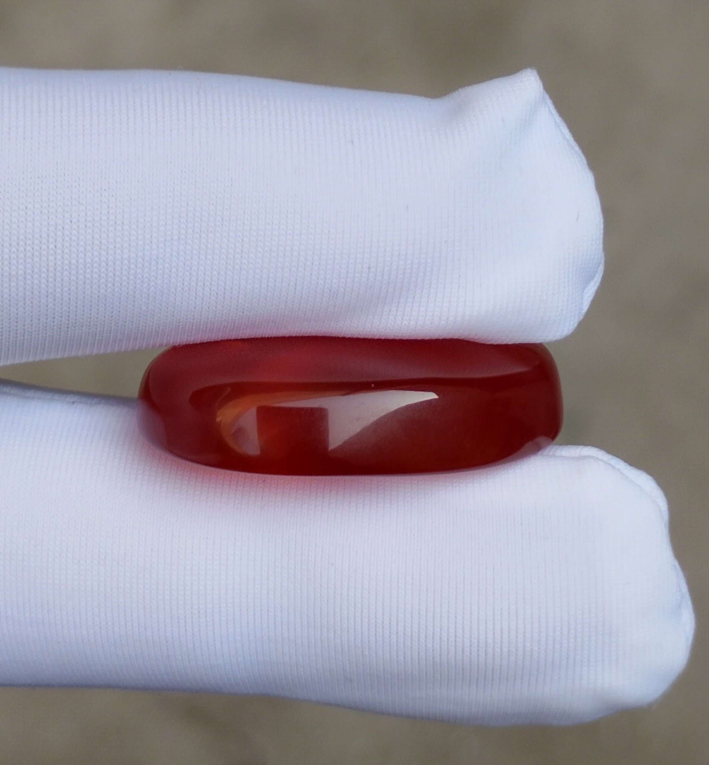 Natural Red Aqeeq from Yaman - Red Carnelian Cabochon Yamani - 30 ct