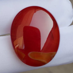 Natural Red Aqeeq from Yaman - Red Carnelian Cabochon Yamani - 42 ct