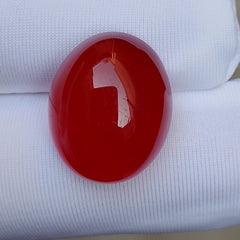 Natural Red Aqeeq from Yaman - Red Carnelian Cabochon Yamani - 16 ct