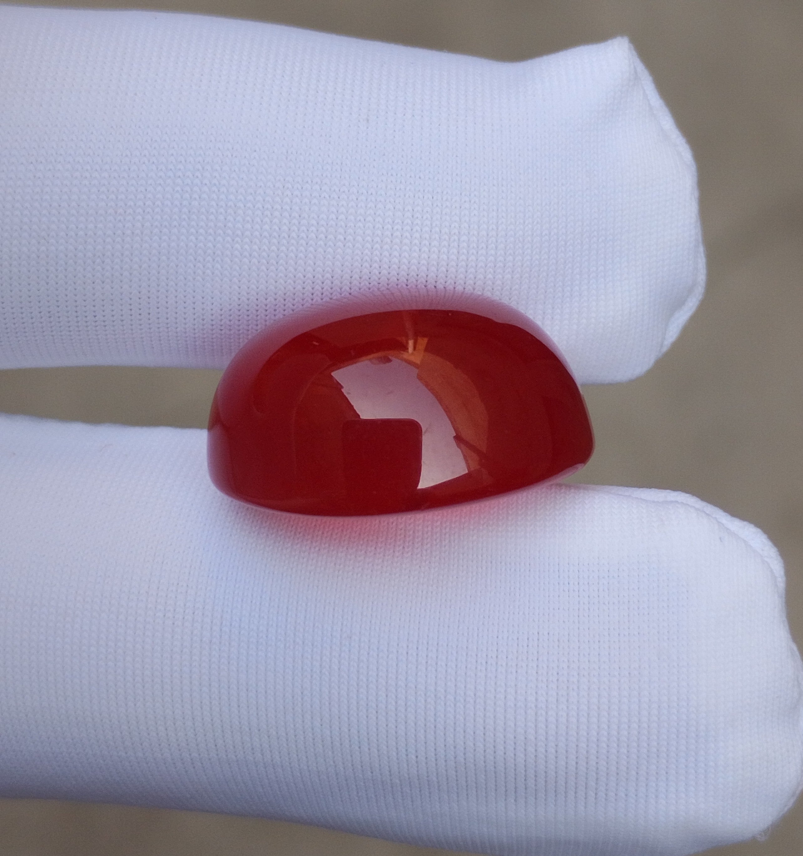 Natural Red Aqeeq from Yaman - Red Carnelian Cabochon Yamani - 16 ct