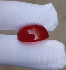 Natural Red Aqeeq from Yaman - Red Carnelian Cabochon Yamani - 16 ct