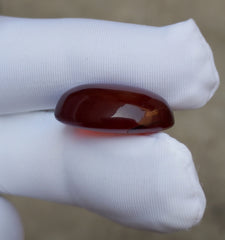 Natural kabdi Aqeeq from Yaman - Dark brown Carnelian Cabochon Yamani - 18 ct