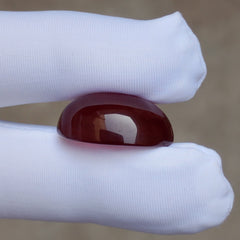 Natural kabdi Aqeeq from Yaman - Dark brown Carnelian Cabochon Yamani - 22 ct