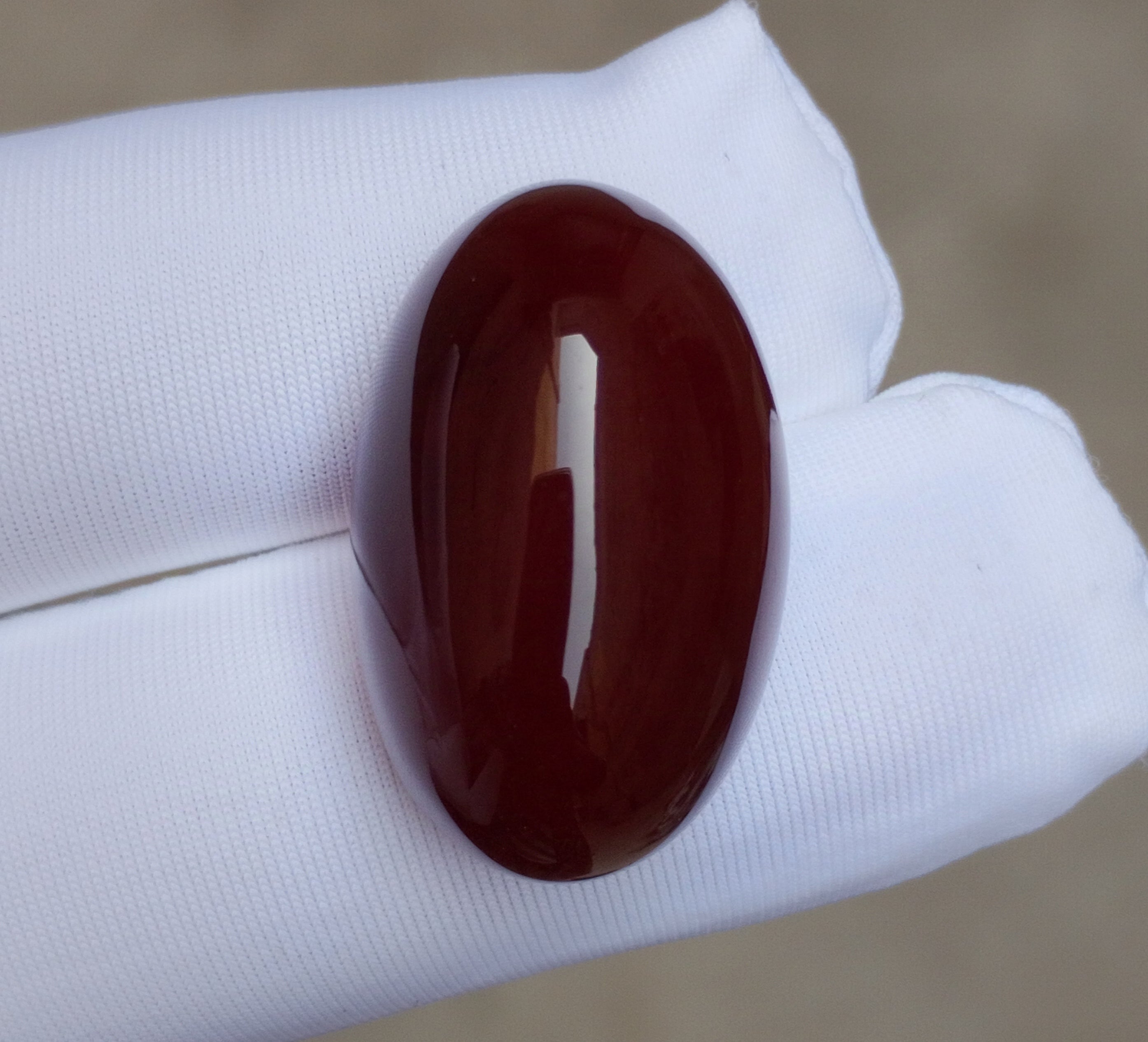 Natural kabdi Aqeeq from Yaman - Dark brown Carnelian Cabochon Yamani - 33 ct