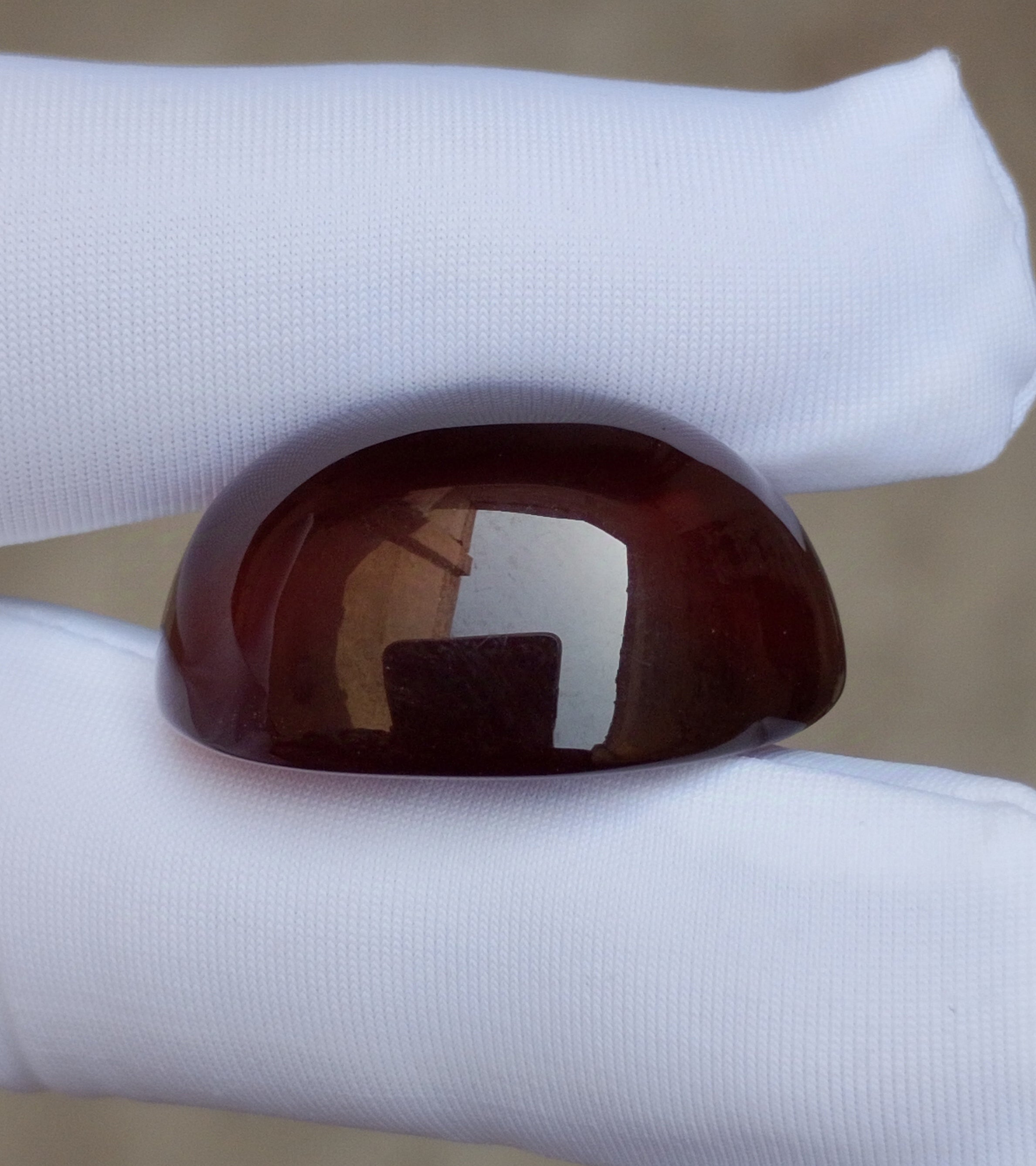 Natural kabdi Aqeeq from Yaman - Dark brown Carnelian Cabochon Yamani - 45 ct