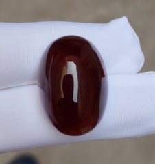 Natural kabdi Aqeeq from Yaman - Dark brown Carnelian Cabochon Yamani - 45 ct