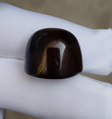 Natural Jaza Mushki Aqeeq from Yaman - black Carnelian Cabochon Yamani - 32 ct