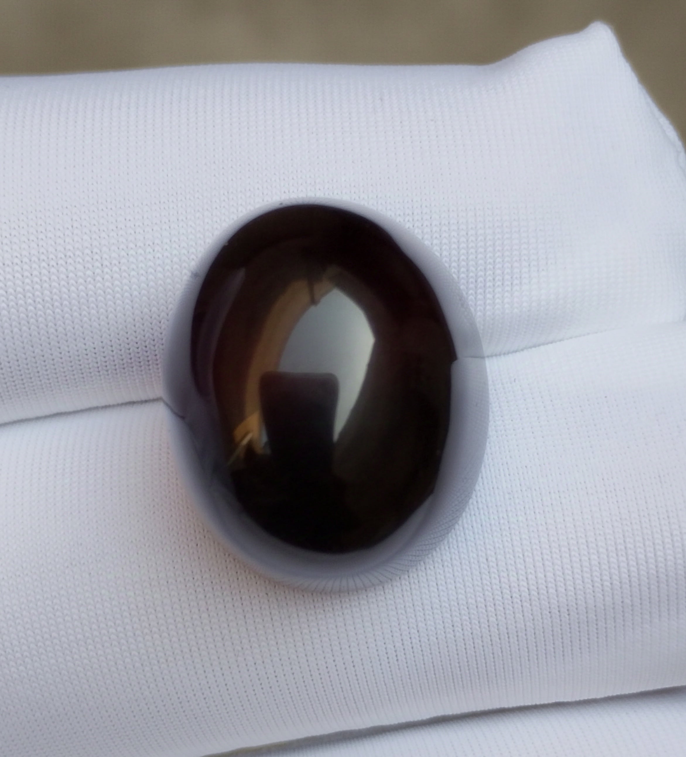 Natural Jaza Mushki Aqeeq from Yaman - black Carnelian Cabochon Yamani - 32 ct