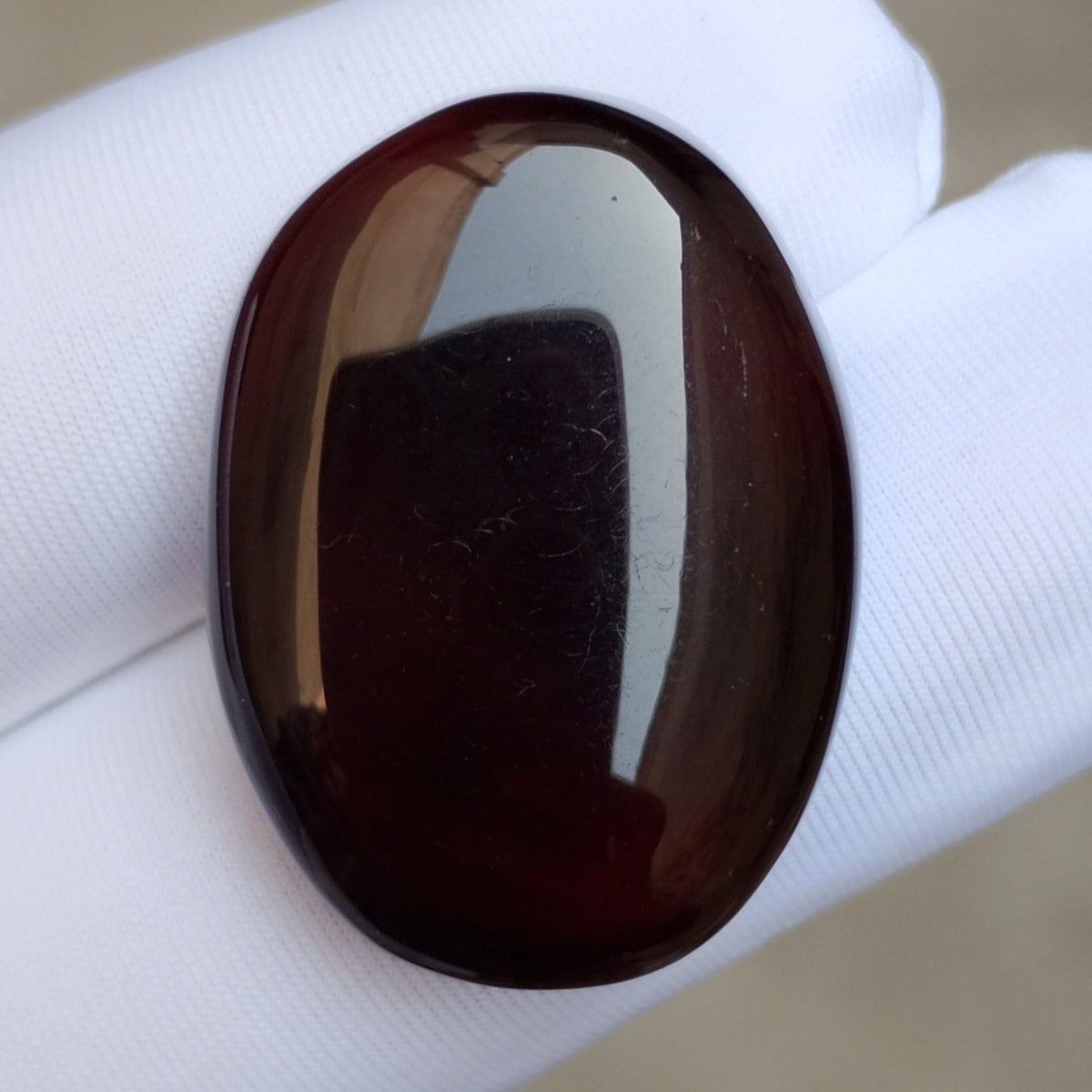 Natural Jaza Mushki Aqeeq from Yaman - black Carnelian Cabochon Yamani - 36 ct