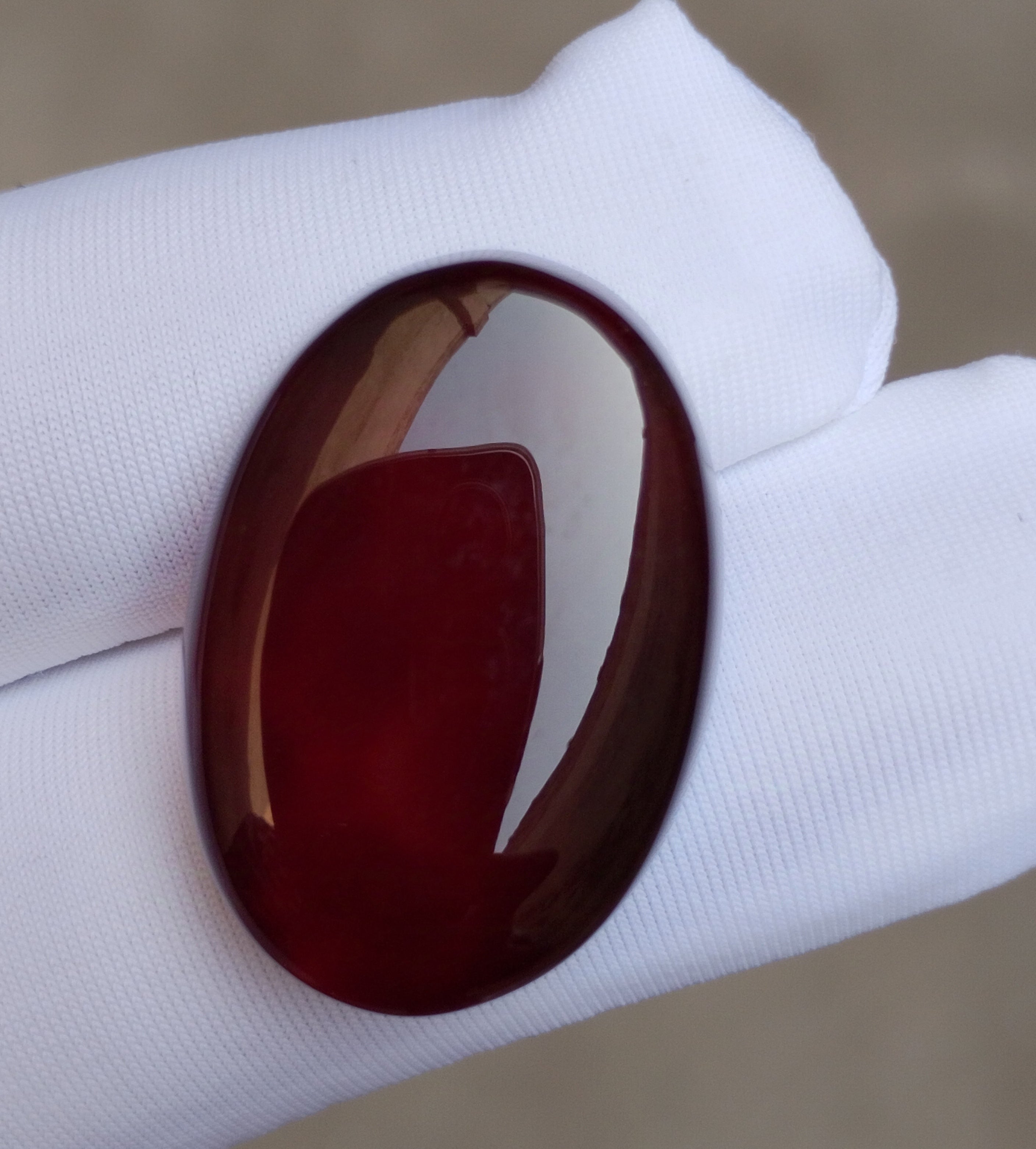 Natural Jaza Mushki Aqeeq from Yaman - black Carnelian Cabochon Yamani - 28 ct