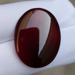 Natural Jaza Mushki Aqeeq from Yaman - black Carnelian Cabochon Yamani - 24 ct