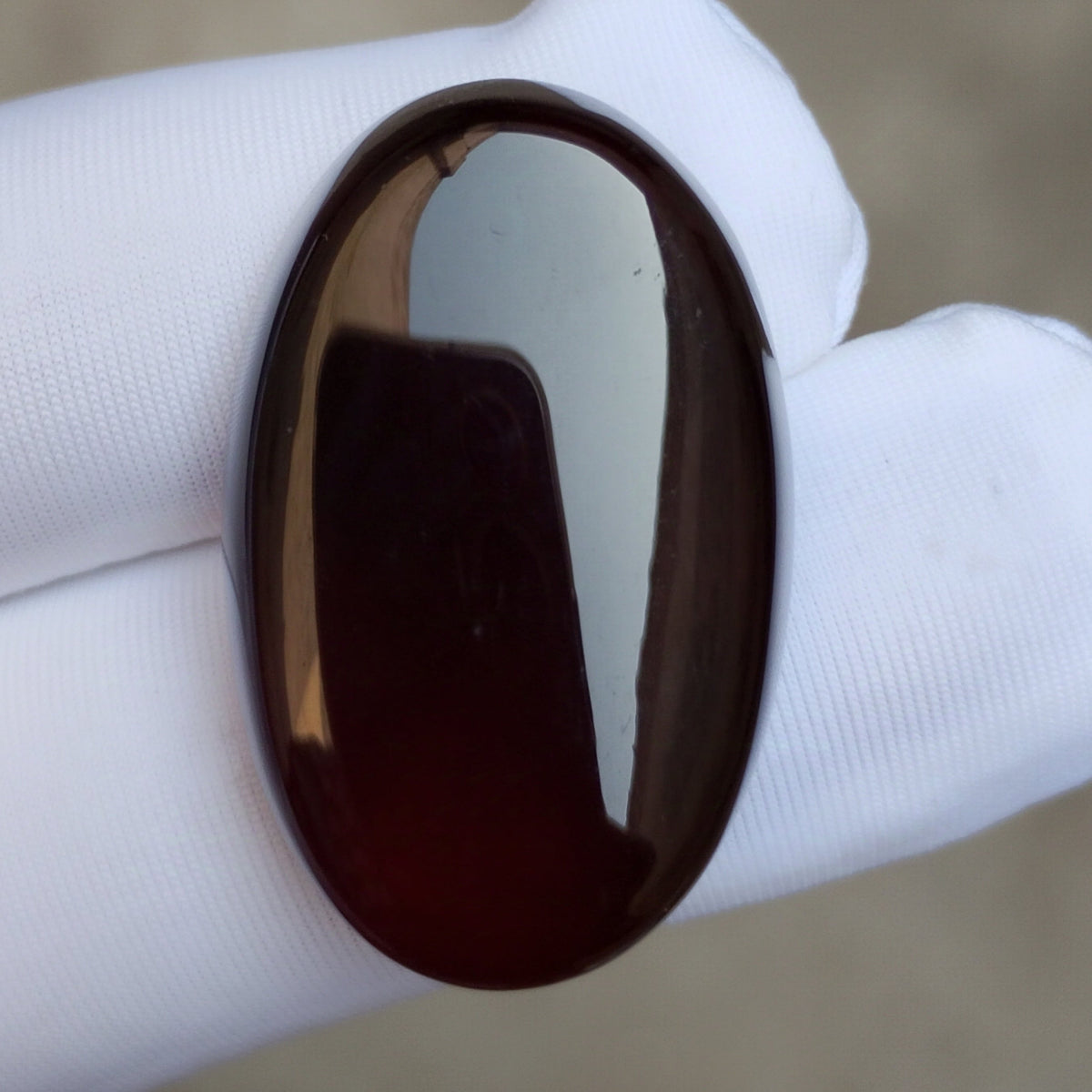 Natural Jaza Mushki Aqeeq from Yaman - black Carnelian Cabochon Yamani - 41 ct