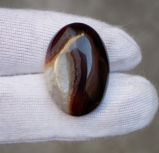 25ct Agate Cabochon - Sulaimani Aqeeq  - 17 x 14mm