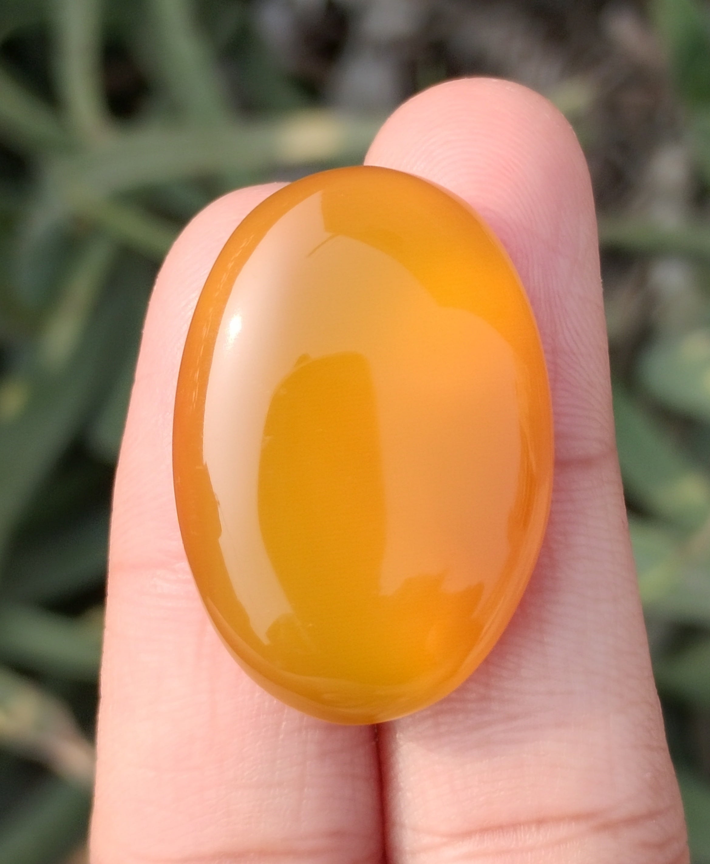 45ct Natural Carnelian Gemstone- Yellow Aqeeq  - 22x33mm