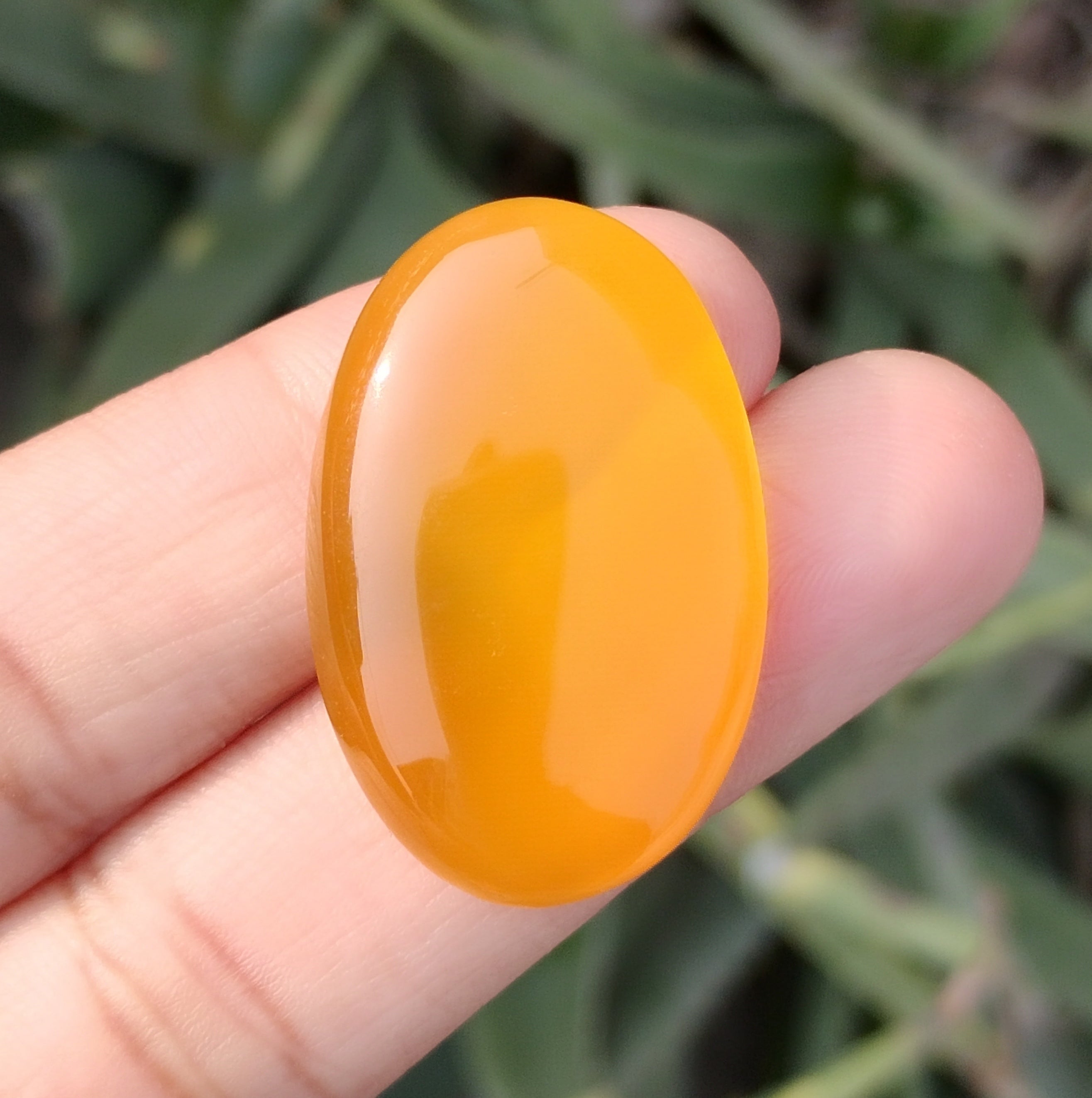 43.5ct Natural Carnelian Gemstone- Yellow Aqeeq - 21x33mm