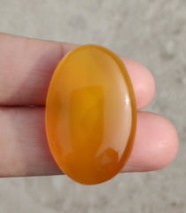 43.5ct Natural Carnelian Gemstone- Yellow Aqeeq - 21x33mm