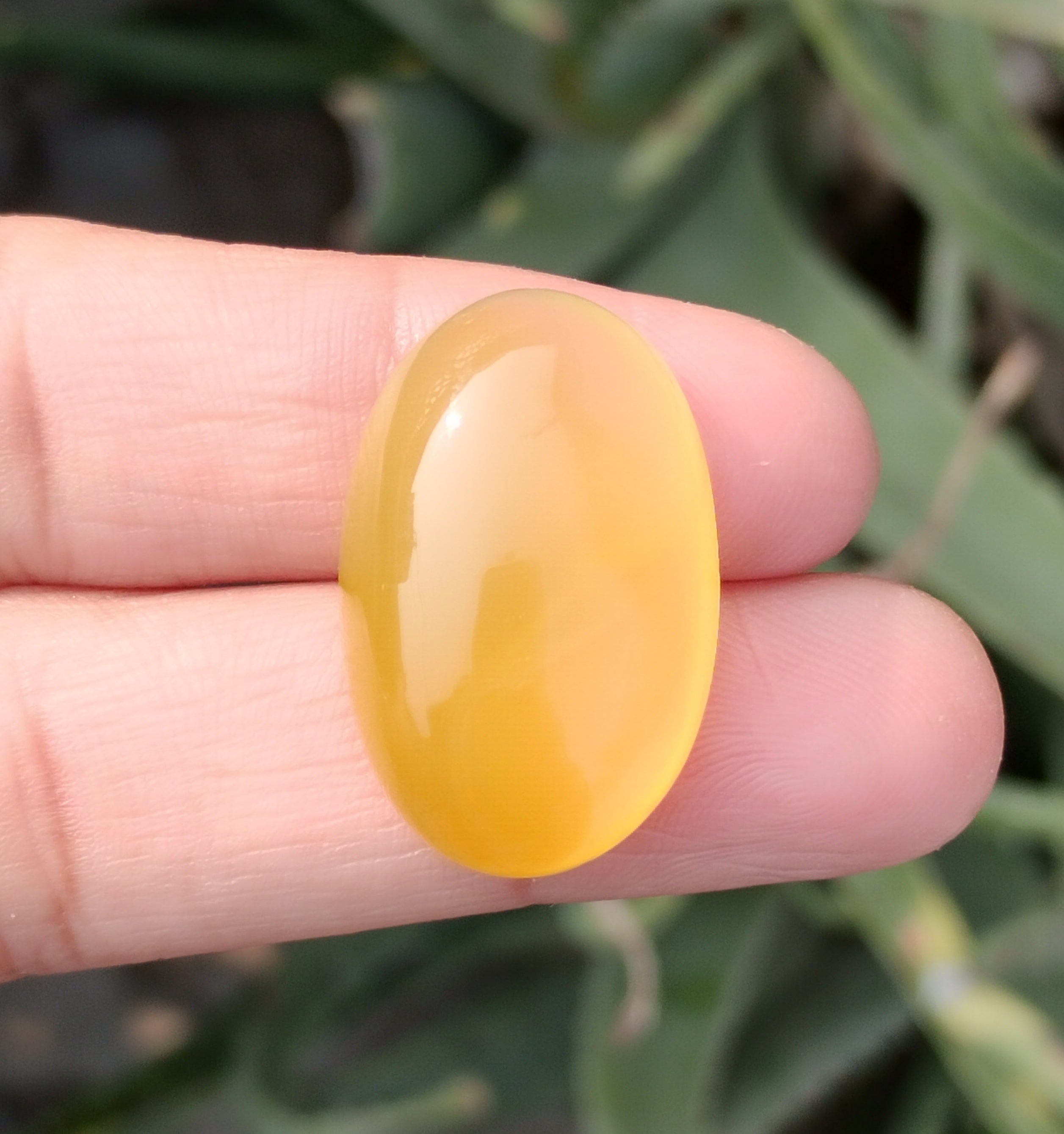 37.7ct Natural Carnelian Gemstone- Yellow Aqeeq  - 18x28mm