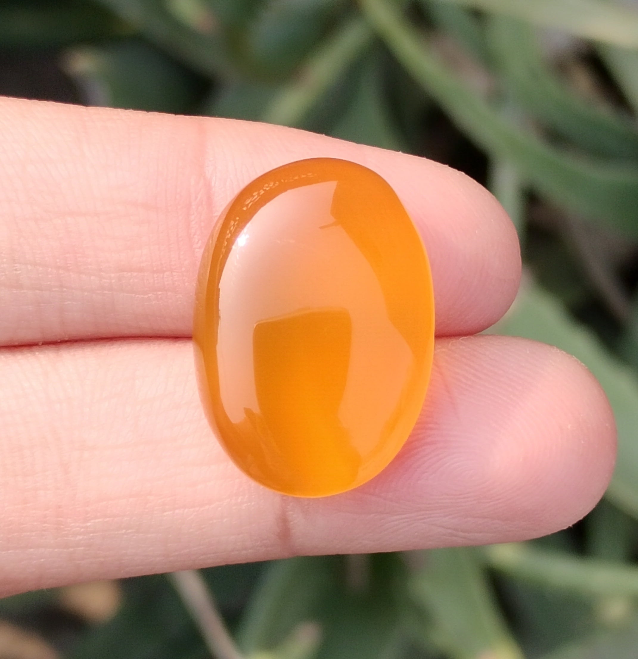 23ct Natural Carnelian Gemstone- Yellow Aqeeq - 17x24mm