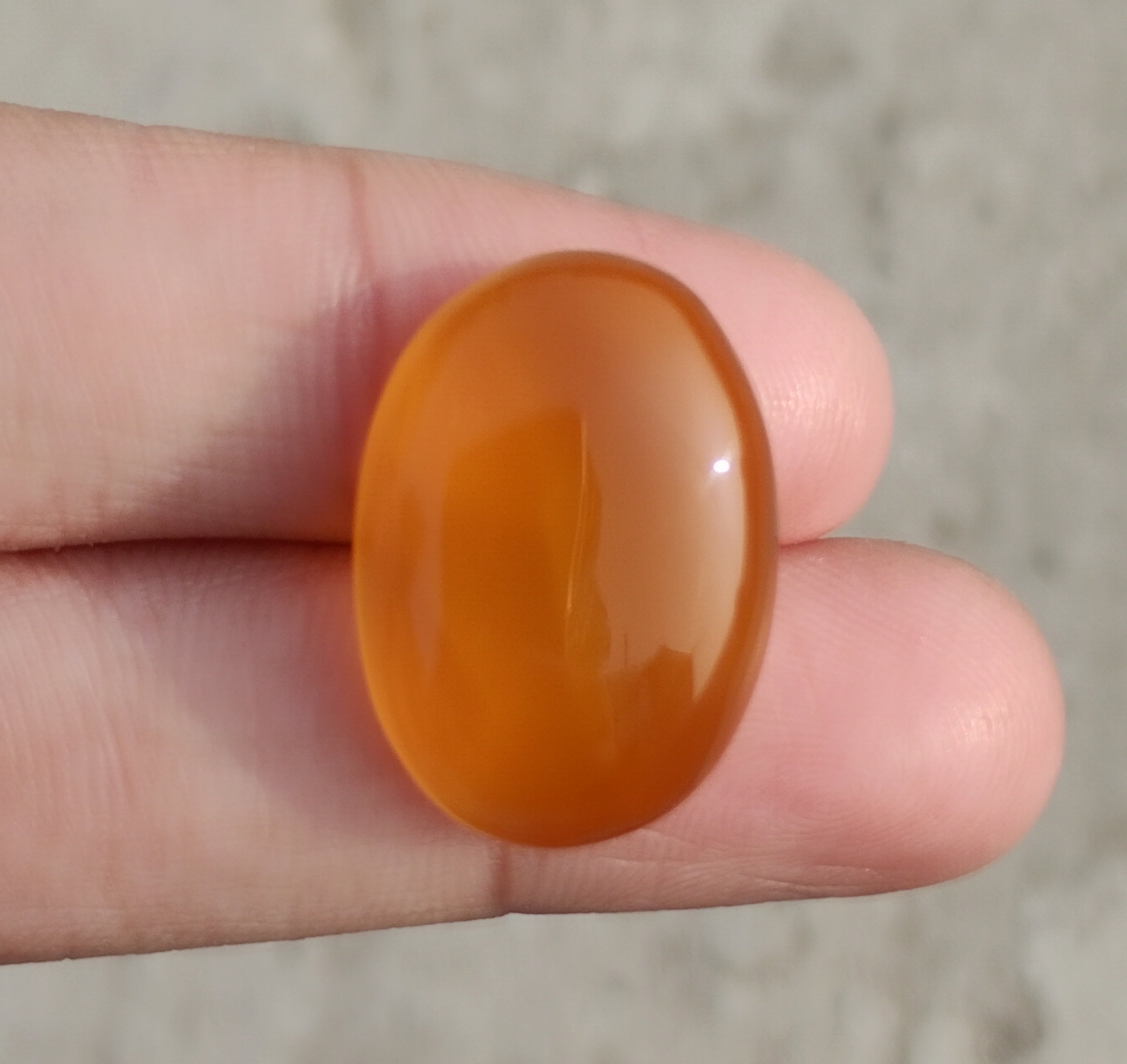 23ct Natural Carnelian Gemstone- Yellow Aqeeq - 17x24mm