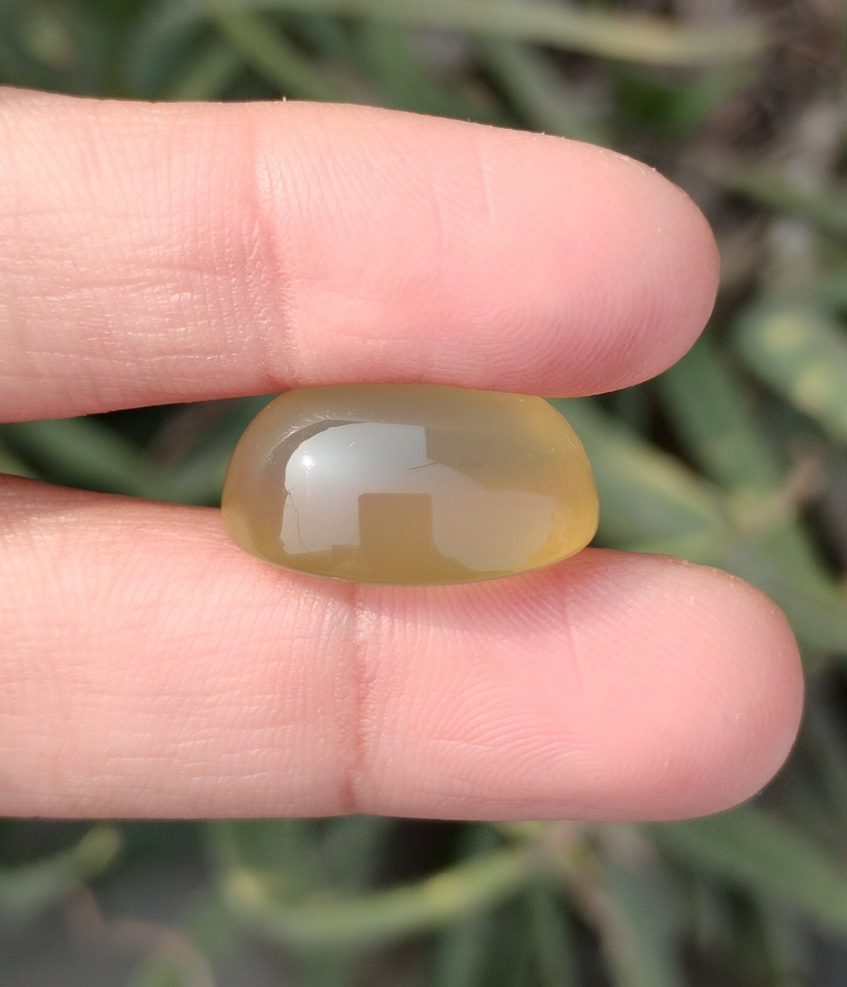 22.2ct Natural Carnelian Gemstone- Yellow Aqeeq- 15x20mm