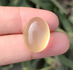 22.2ct Natural Carnelian Gemstone- Yellow Aqeeq- 15x20mm