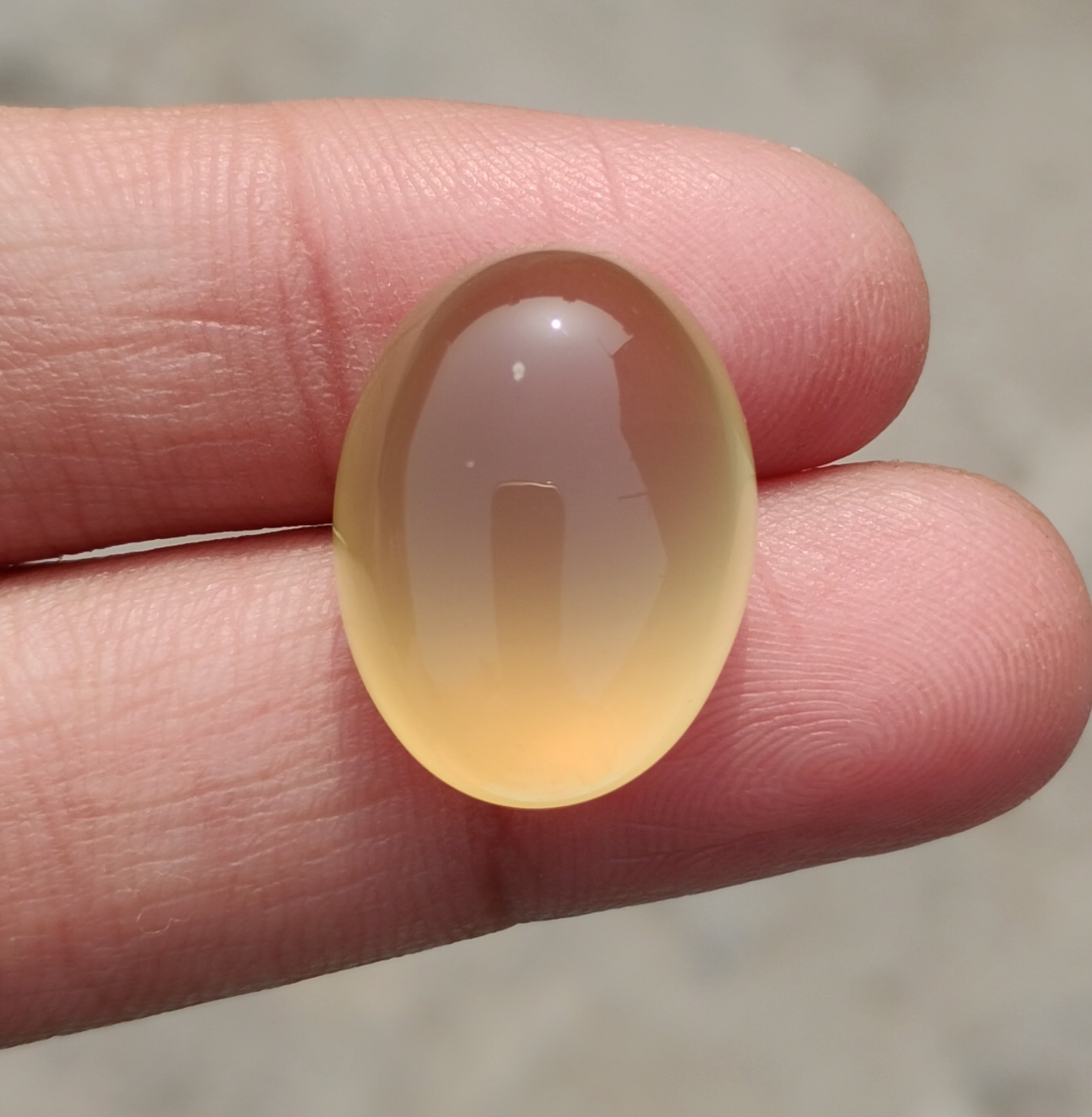 22.2ct Natural Carnelian Gemstone- Yellow Aqeeq- 15x20mm