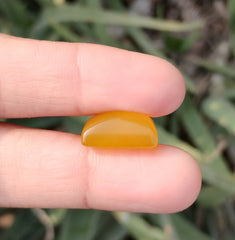 13.1ct Natural Carnelian Gemstone- Yellow Aqeeq- 12x16mm