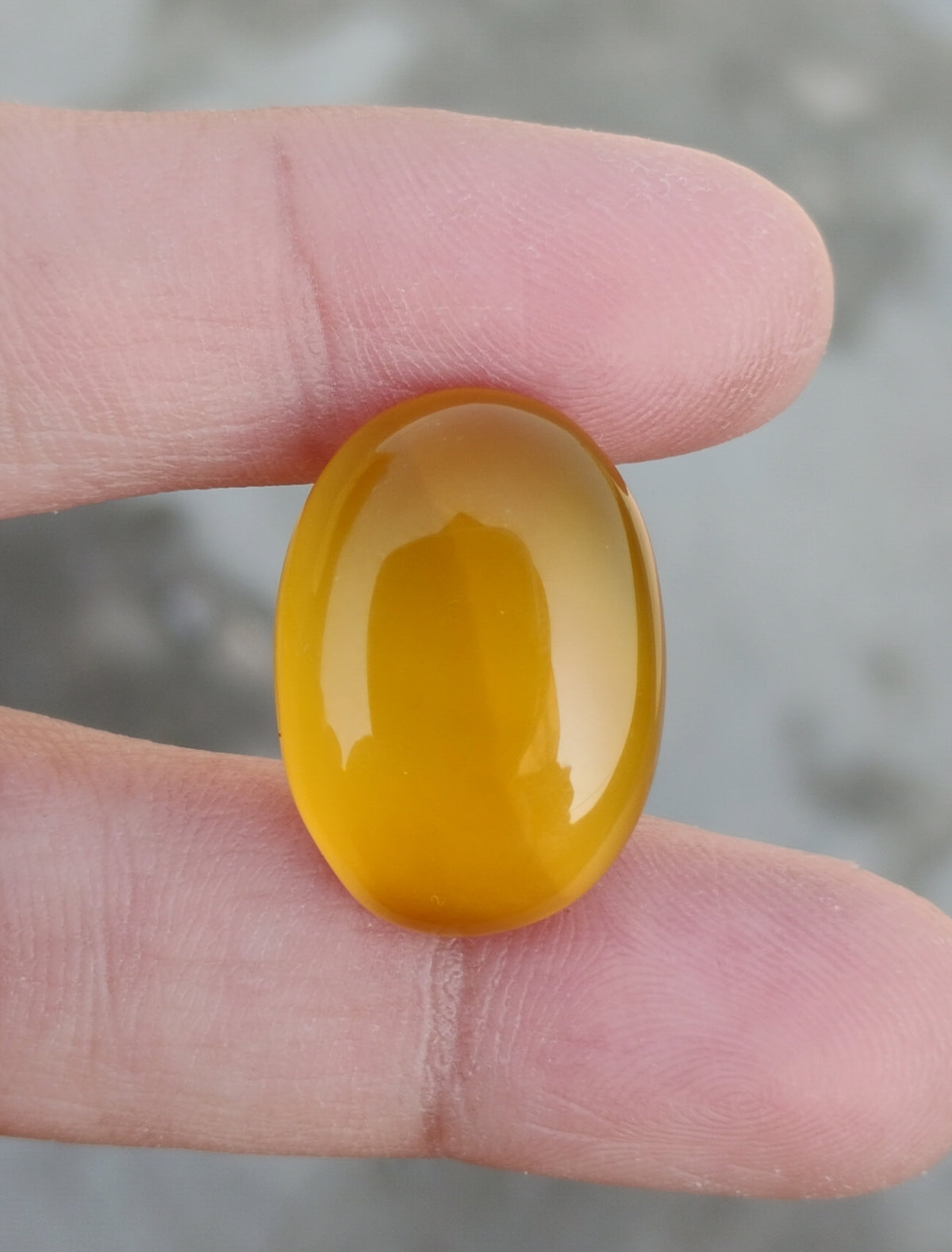 23ct Natural Carnelian Gemstone- Yellow Aqeeq - 17x24mm