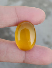 23ct Natural Carnelian Gemstone- Yellow Aqeeq - 17x24mm