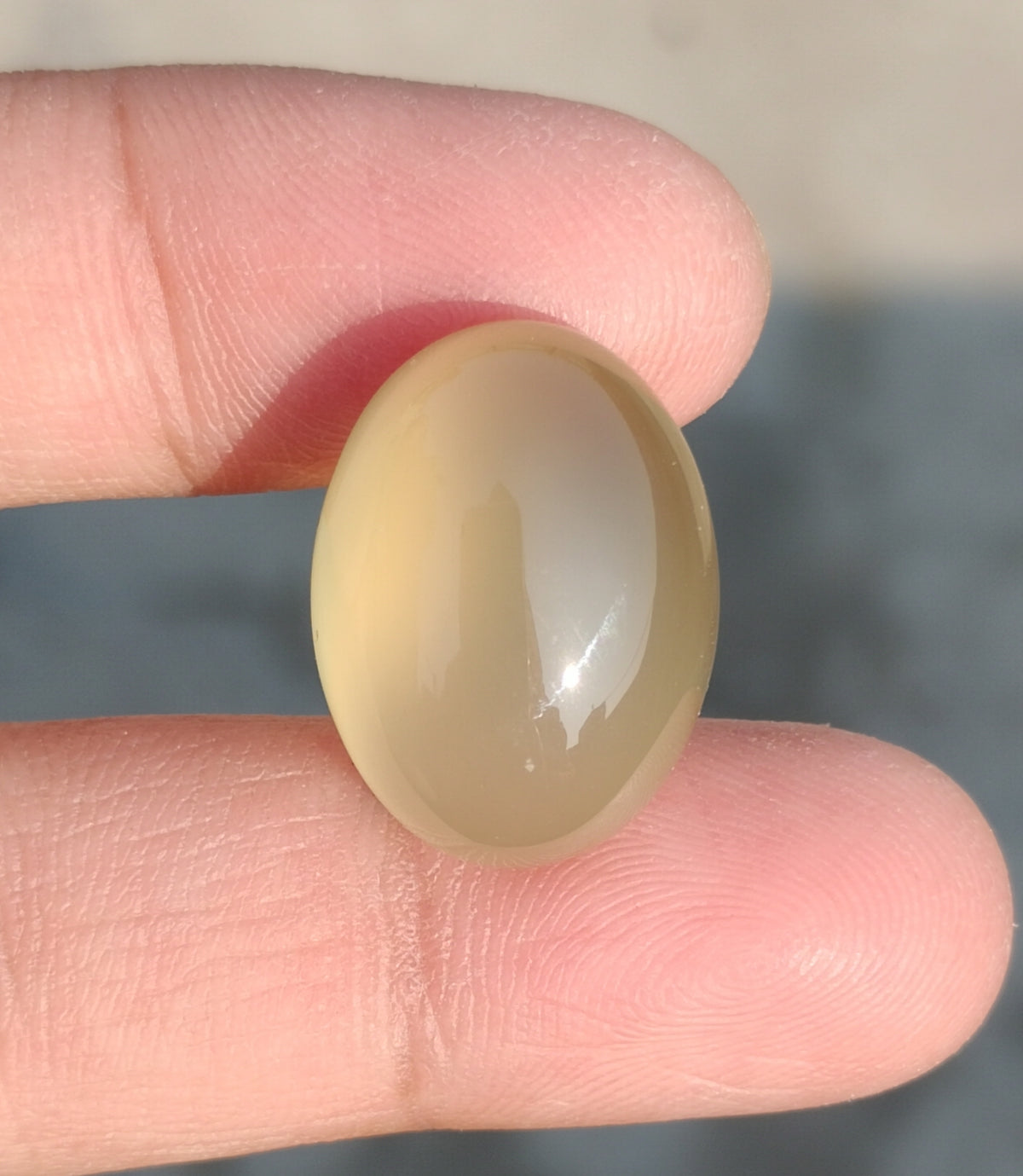 22.2ct Natural Carnelian Gemstone- Yellow Aqeeq- 15x20mm