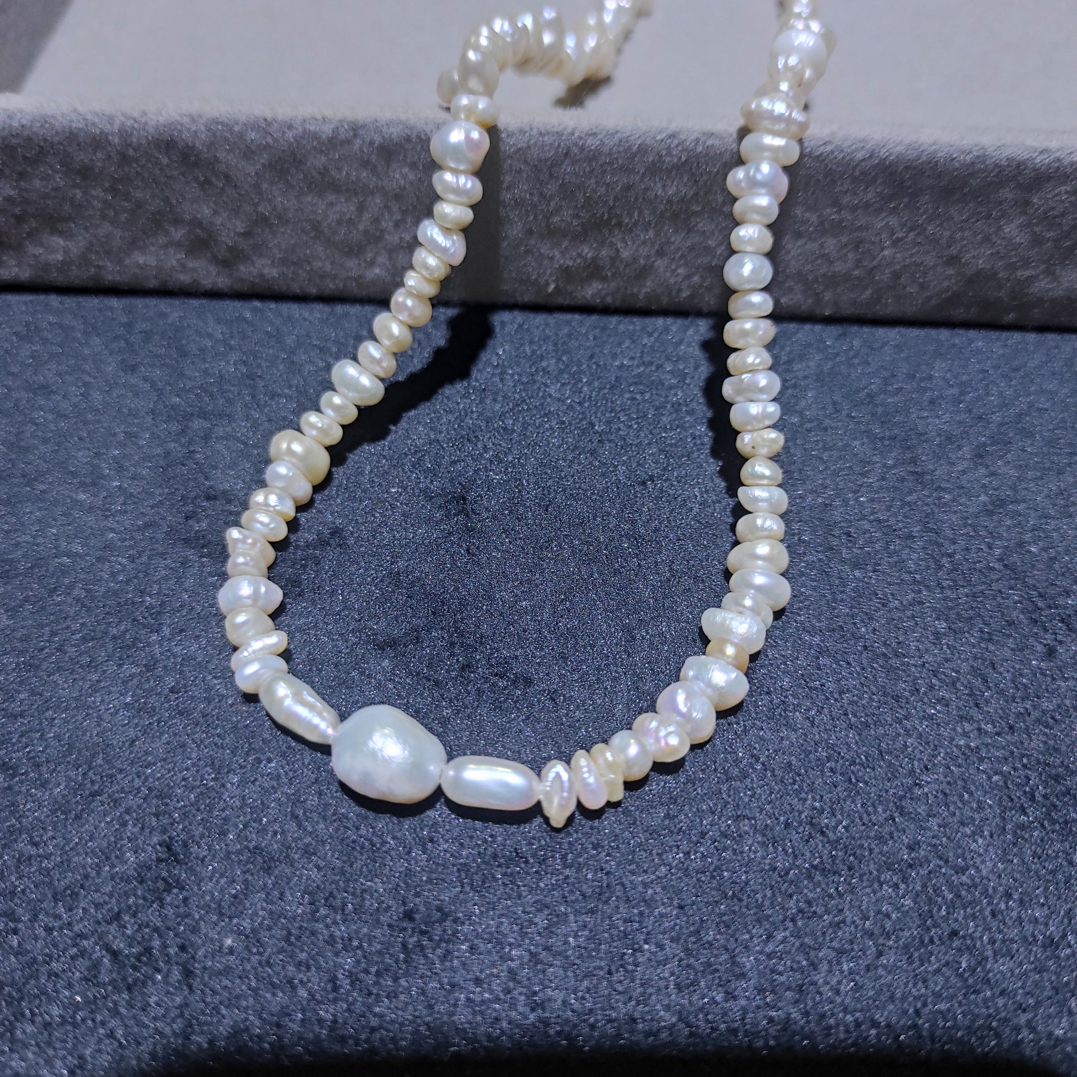 Natural Pearl Necklace - 13.9g by Hadigems