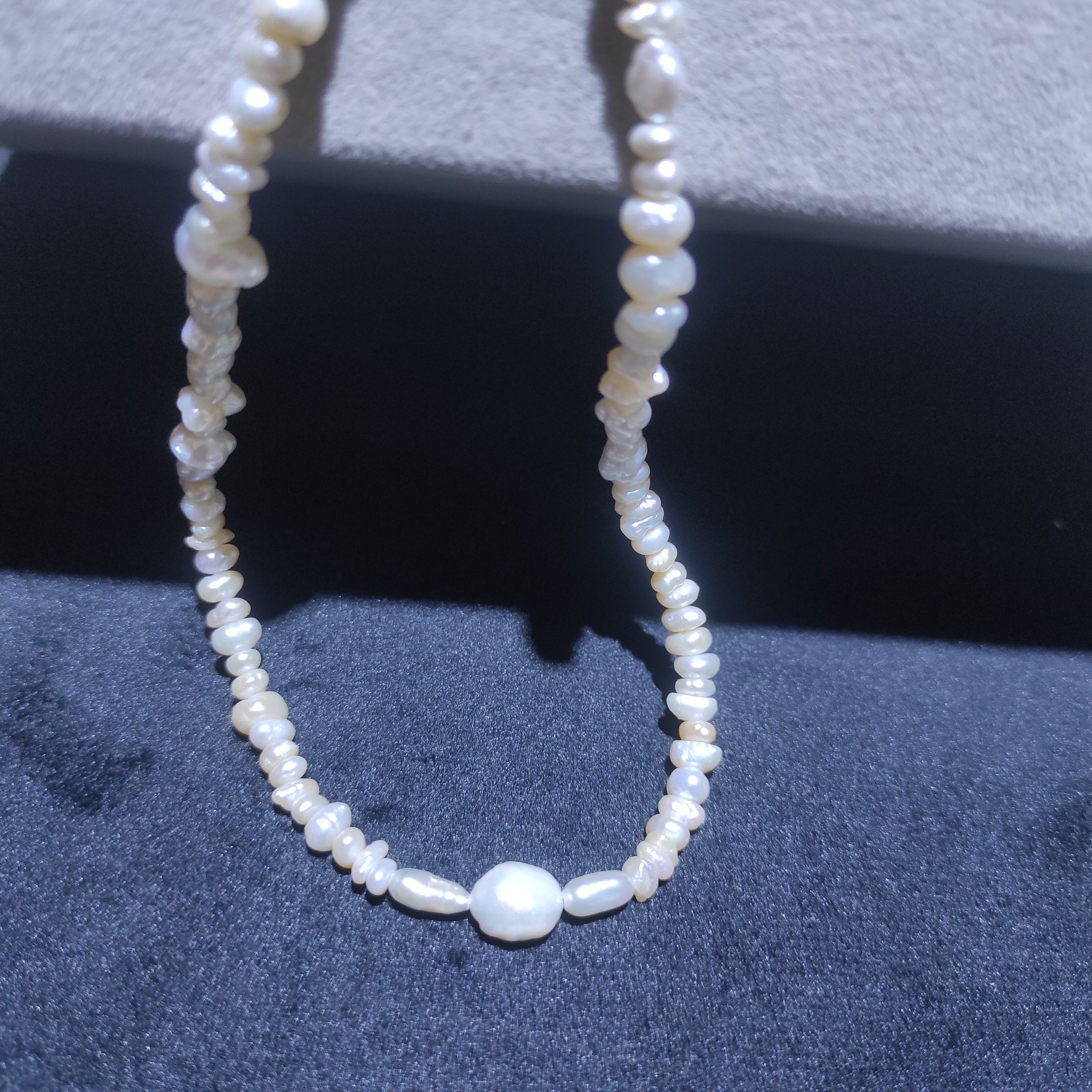 Natural Pearl Necklace - 13.9g by Hadigems