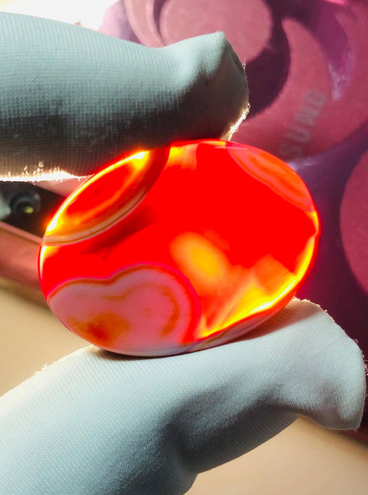34ct Agate Cabochon - Sulaimani Aqeeq  - 31 x 22mm