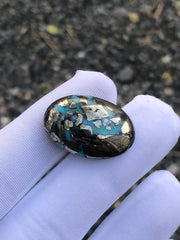 35ct Turquoise with Pyrite, Natural Feroza Stone Dimension 26x17mm