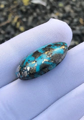 28ct Turquoise with Pyrite, Natural Feroza Stone Dimension 26x14mm